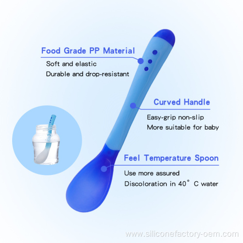 Silicone Baby Portable Silicone Baby Feeding Spoon